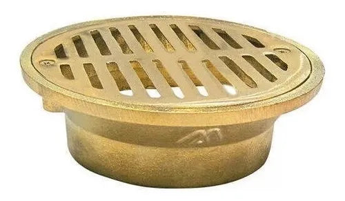 3706 Rejilla redonda (bronce, DR, Anticucaracha, 6" x 4"