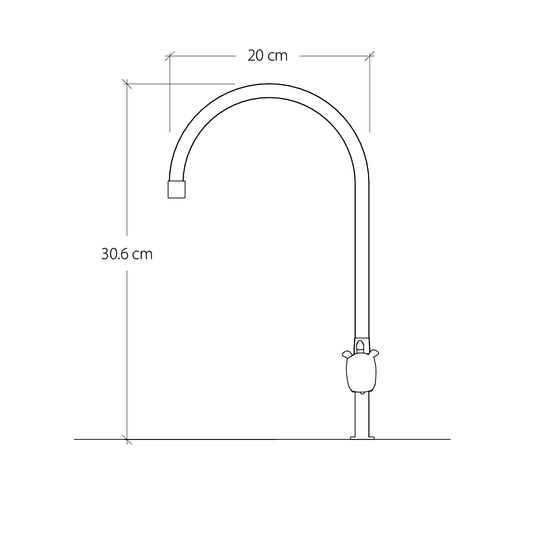 Grifería Llave de mesón estilizada