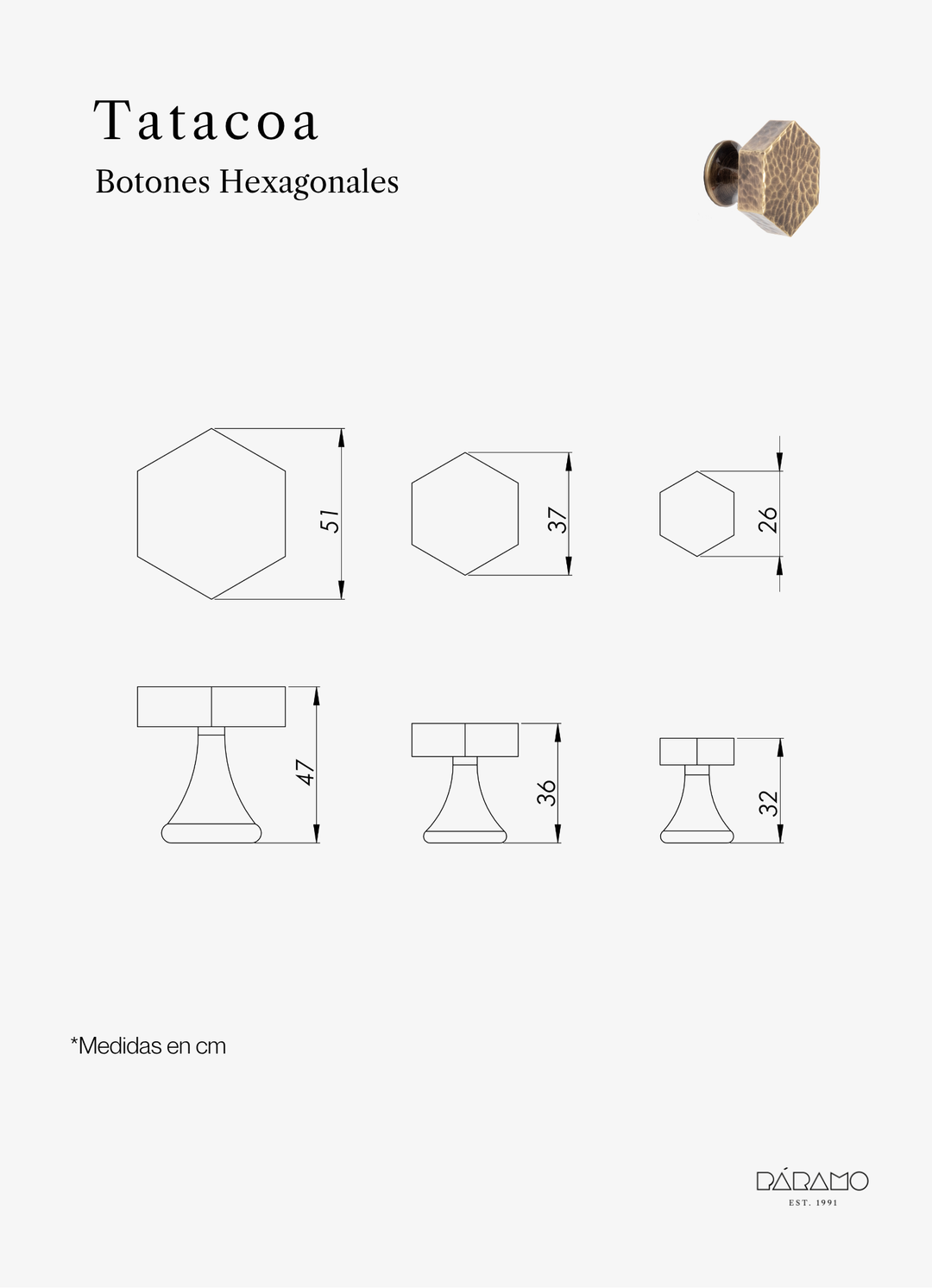 Botón Tatacoa Hexagonal
