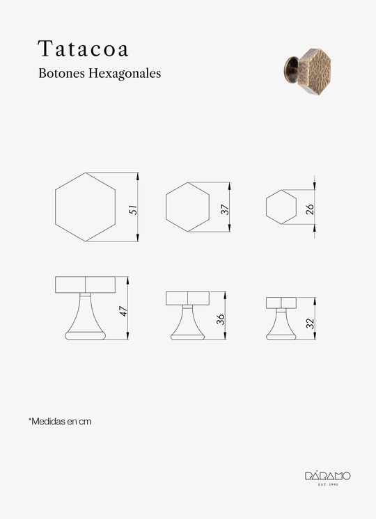 Botón Tatacoa Hexagonal