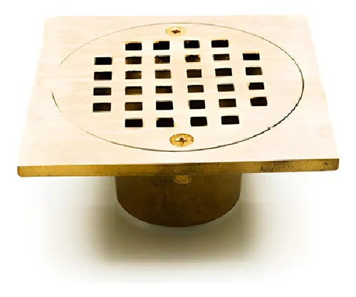 3701 Rejilla cuadrada (bronce, FR, Anticucaracha, 4" x 4" x 3"