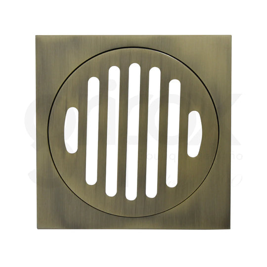 3701 Rejilla cuadrada (bronce, DR, Tradicional, 4" x 4" x 3"
